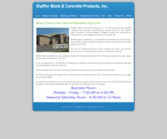 Shafferblock.com(Shaffer Block & Concrete Products) Screenshot