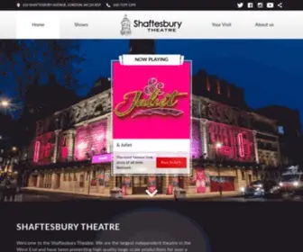Shaftesburytheatre.com(The official website) Screenshot