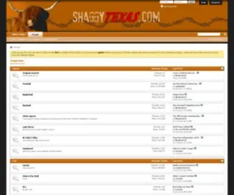 Shaggytexas.com(This is a discussion forum centered around University) Screenshot