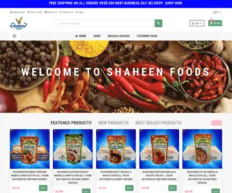 Shaheen.co.uk(Shaheen Foods) Screenshot