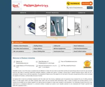 Shaheencutlery.com(Steel Kitchenware) Screenshot