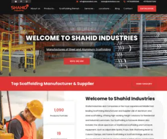 Shahidind.com(Leading Aluminium and Steel Scaffolding Manufacturer and Supplier UAE) Screenshot