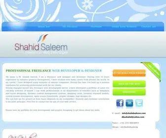 Shahidsaleem.com(Portfolio of Professional freelance web developer having over 10 year experience. Mr shahid saleem) Screenshot