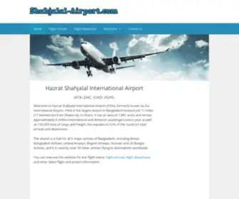 ShahJalal-Airport.com(Hazrat Shahjalal Airport (DAC) Dhaka) Screenshot