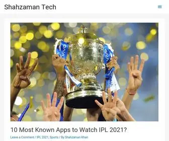 ShahZamantech.com(This site) Screenshot