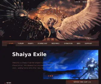 Shaiyaexile.com(Shaiya Exile) Screenshot