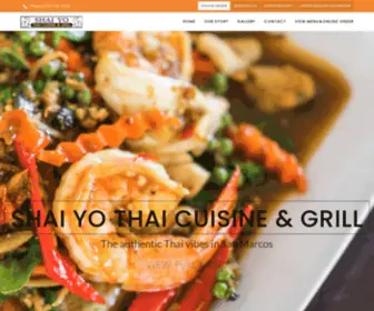 Shaiyothaicuisine.com(Shai Yo Thai Cuisine & Grill) Screenshot