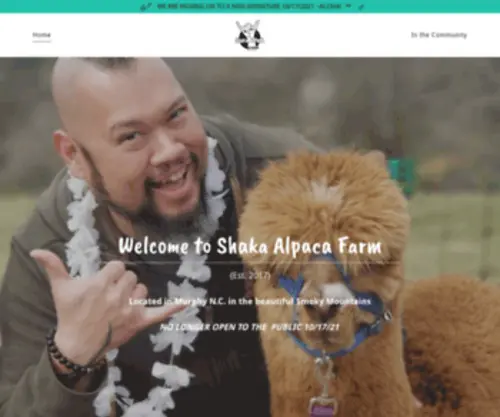 Shakaalpaca.com(Shaka Alpaca Farm) Screenshot