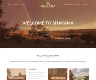 Shakama.com(Shakama Private Game Lodge) Screenshot