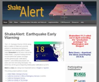 Shakealert.org(ShakeAlert®) Screenshot