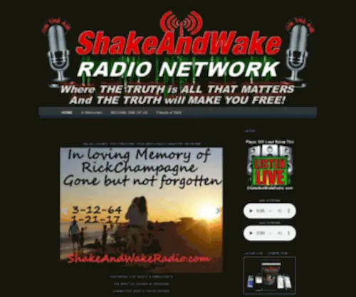 Shakeandwakeradio.com(Shake And Wake Radio Network) Screenshot