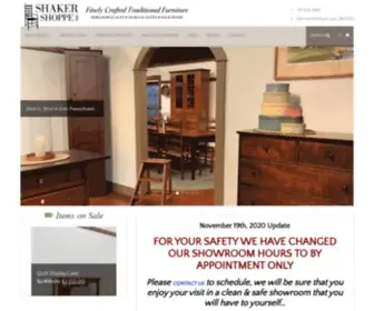 Shakershoppe.com(SHAKER FURNITURE.....SHAKER FURNITURE MAKERS......SHAKER) Screenshot