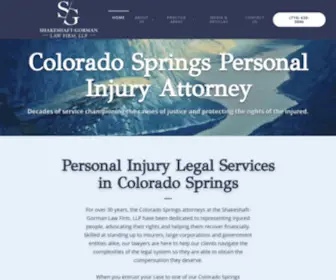 Shakeshaftlawfirm.com(Colorado Springs Personal Injury Lawyers) Screenshot