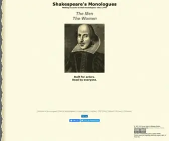 Shakespeare-Monologues.org(Shakespeare's Monologues) Screenshot