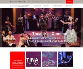 Shakespeare.org(Performing Shakespeare and new plays in the Berkshires) Screenshot