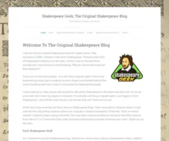 Shakespearegeek.com(The Original Shakespeare Blog) Screenshot