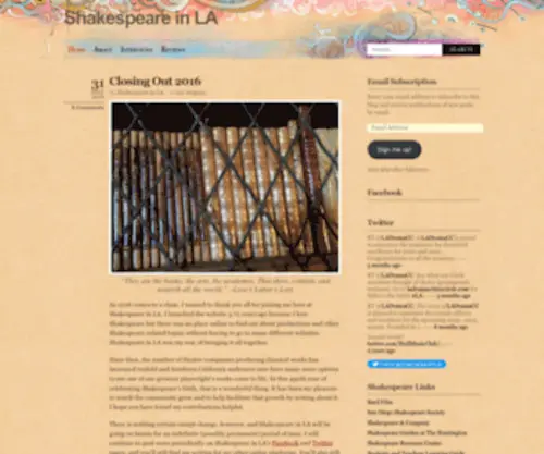 Shakespeareinla.com(Shakespeareinla) Screenshot