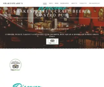 Shakespearesenglishpub.com(Craft Beer & Gastro Pub) Screenshot