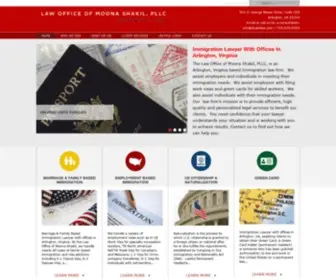 Shakillaw.com(IMMIGRATION LAW OFFICE OF MOONA SHAKIL) Screenshot