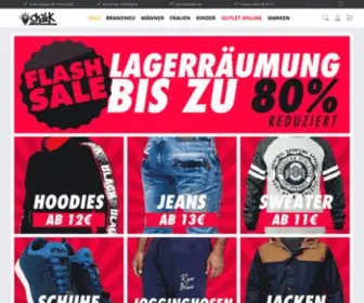 Shakk.de(Deutschlands Hip Hop Klamotten Shop Discounter) Screenshot