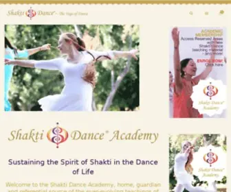 Shaktidanceacademy.com(Sustaining the Spirit of Shakti in the Dance of Life) Screenshot