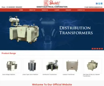 Shaktiecorp.com(Manufacturer of Servo Voltage Stabilizers & Transformers) Screenshot