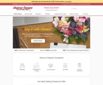Shalimardesigns.com(Shalimar Flower Shop) Screenshot