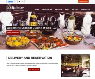 Shalimarindian.com(Shalimar Cuisine of India) Screenshot