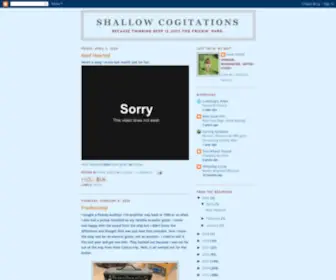 Shallowcogitations.com(Shallow Cogitations) Screenshot
