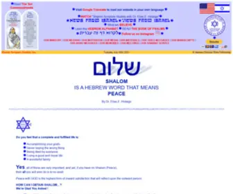 Shalom-Peace.com(SHALOM IS A HEBREW WORD THAT MEANS PEACE) Screenshot