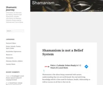 ShamanicJourney.com(Information on Shamanic Journeying) Screenshot
