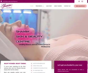 Shamimbeauty.com.au(Shamim Skin and Beauty Centre) Screenshot