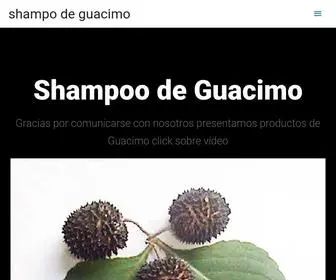 Shampoodeguacimo.com(Sitio desarrollado @zonapw) Screenshot