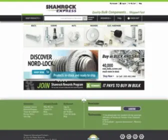 Shamrockexpress.com(Shamrock International Fasteners online catalog offers an extensive collection of fasteners that inc) Screenshot