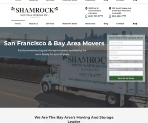 Shamrockmovingstorage.com(Shamrock Moving & Storage) Screenshot
