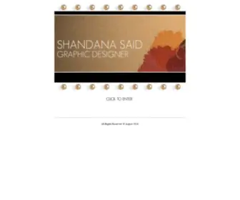 Shandanasaid.com(Shandana Said Graphic Designer) Screenshot