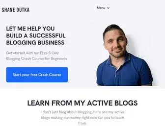 Shanedutka.com(Effective Blogging Business and SEO Strategies) Screenshot