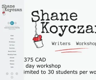 Shanekoyczan.com(Shane Koyczan) Screenshot