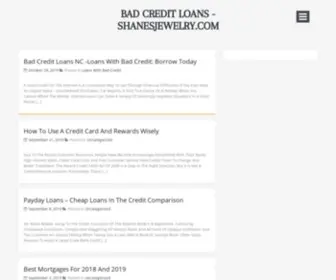 Shanesjewelry.com(Bad Credit Loans) Screenshot