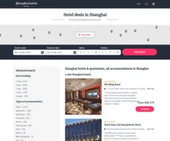 Shanghaicityhotels.com(Shanghai hotels & apartments) Screenshot