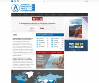 Shanghairanking.com(Academic Ranking of World Universities) Screenshot