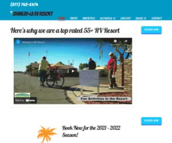 Shangrilarv.com(Shangri-La RV Resort) Screenshot