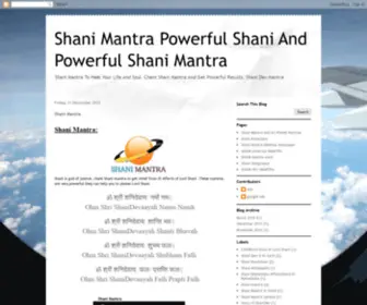 Shanimantra.in(Shani Mantra Powerful Shani And Powerful Shani Mantra) Screenshot