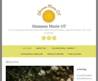 Shannenmarieot.com(An occupational therapy blog with tidbits of mOTivation) Screenshot