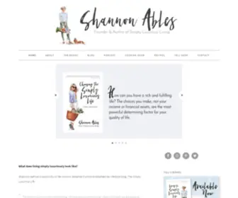 Shannonables.com(Founder & Author of Simply Luxurious Living) Screenshot