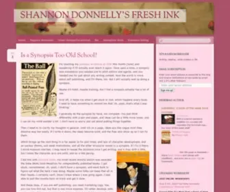 Shannondonnelly.com(Shannon Donnelly's Fresh Ink) Screenshot