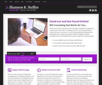 Shannonksteffen.com(Human SEO Digital Marketing) Screenshot