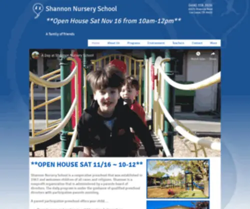 Shannonnurseryschool.com(Shannon Preschool) Screenshot