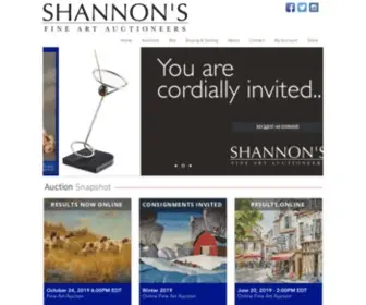 Shannons.com(Shannon's Fine Art Auctioneers) Screenshot