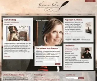 Shannonselin.com(Historical fiction writer Shannon Selin) Screenshot